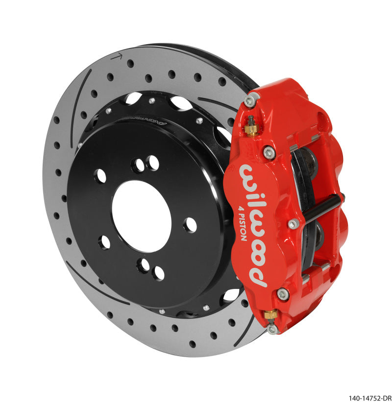 Wilwood Narrow Superlite 4R Rear Kit 12.88in Drilled/Slotted Red 00-06 BMW M3 E46 - My Store