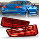 ANZO 2012-2018 Audi A6 LED Taillight Black Housing Red/Clear Lens 4 pcs (Sequential Signal) - My Store