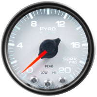 Autometer Spek-Pro Gauge Pyro. (Egt) 2 1/16in 2000f Stepper Motor W/Peak & Warn Wht/Blk - My Store