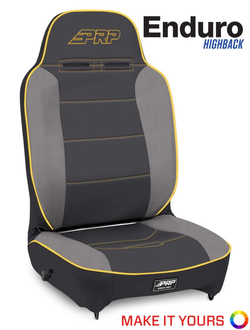 PRP Enduro High Back Reclining 4 In. Extra Tall Suspension Seat (Driver Side) - Mammoth Racing -