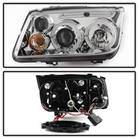Spyder Volkswagen Jetta 99-05 Projector HeadlightsLED Halo Chrm PRO-YD-VJ99-HL-C - Mammoth Racing -