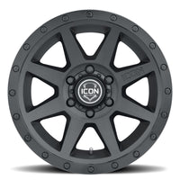 Icon Rebound 17x8.5 6x5.5 0mm Offset 4.75in BS 106.1mm Bore Double Black Wheel - Mammoth Racing -