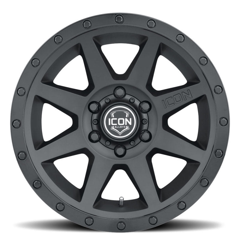 Icon Rebound 18x9 5x150 25mm Offset 6in BS 110.1mm Bore Double Black Wheel - Mammoth Racing -