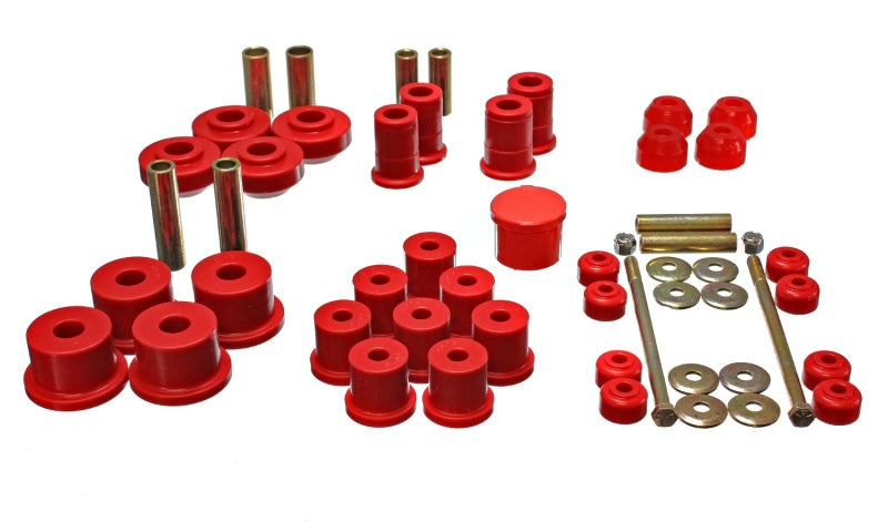 Energy Suspension 67-73 Ford Mustang Red Hyper-flex Master Bushing Set - Mammoth Racing -