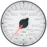 Autometer Spek-Pro 2 1/16in 300 Degree F Stepper Motor W/Peak & Warn White/Black Trans Temp Gauge - My Store