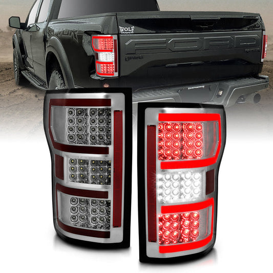 ANZO 18-19 Ford F-150 LED Taillights Chrome - Mammoth Racing -