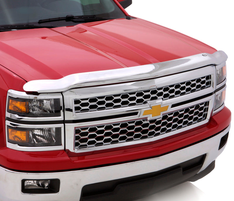 AVS 16-18 Chevy Silverado 1500 High Profile Hood Shield - Chrome - Mammoth Racing -