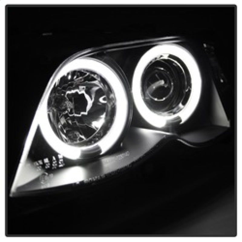 Spyder BMW E46 3-Series 02-05 4DR Projector Headlights 1PC LED Halo Blk PRO-YD-BMWE4602-4D-AM-BK - Mammoth Racing -