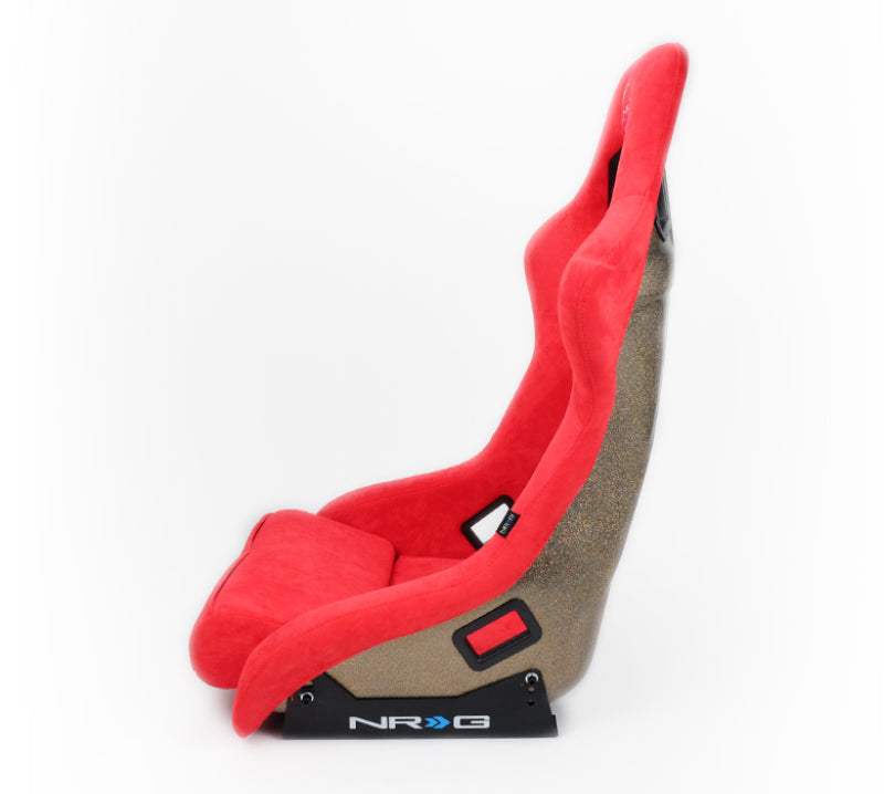 NRG FRP Bucket Seat ULTRA Edition - Large (Red Alcantara/Gold Glitter Back) - My Store