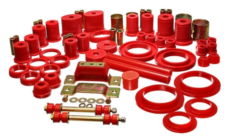 Energy Suspension 94-95 Ford Mustang Red Hyper-flex Master Bushing Set w/ V-8 - Mammoth Racing -