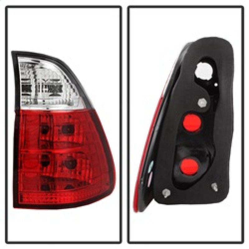Spyder BMW E53 X5 00-06 4PCS Euro Style Tail Lights- Red Clear ALT-YD-BE5300-RC - Mammoth Racing -