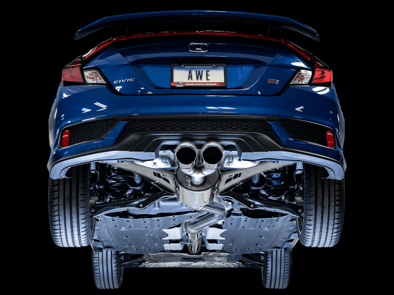 AWE Tuning 17+ Honda Civic SI 1.5L / Type R 2.0L Turbo Triple-to-Dual Tip Conversion Kit - My Store
