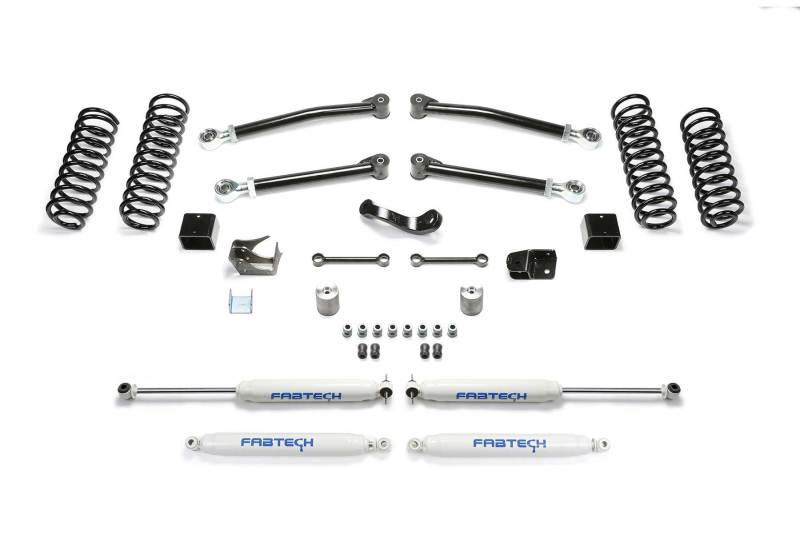 Fabtech 07-18 Jeep JK 4-Door 3in Trail w/Perf Shocks - Mammoth Racing -