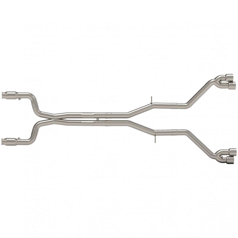 Kooks 16+ Chevy Camaro SS 6.2l 3in Green Cat Muff Delete Exhaust w/Quad Tips (Use w/Kooks Headers) - Mammoth Racing -