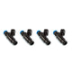 Injector Dynamics 1340cc Injectors - 48mm Length - 14mm Black Bottom - 14mm Lower O-Ring (Set of 4) - Mammoth Racing -