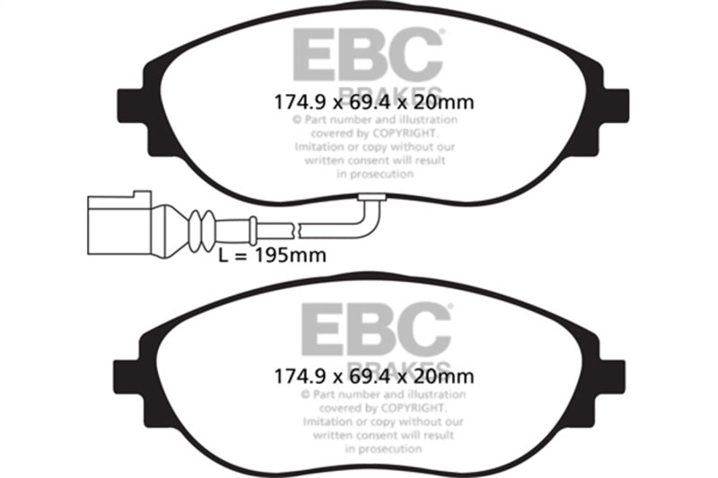 EBC 14-20 Audi S3 2.0 Turbo Yellowstuff Front Brake Pads - My Store