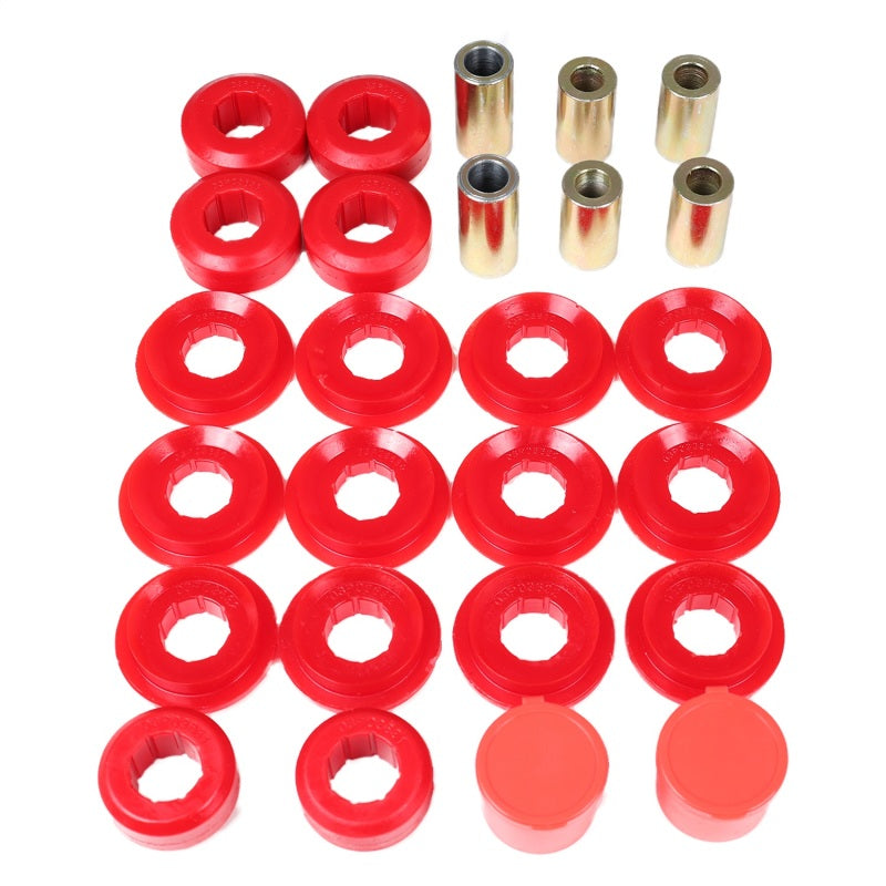 Energy Suspension 91-97 Toyota Land Cruiser FJ80 Front Control Arm Bushing Set - Red - Mammoth Racing -