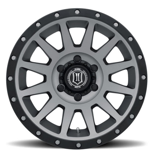 Icon Compression 18x9 6x135 6mm Offset 5.25in BS Titanium Wheel