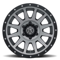 Icon Compression 18x9 5x5 -12mm Offset 4.5in BS Titanium Wheel - Mammoth Racing -