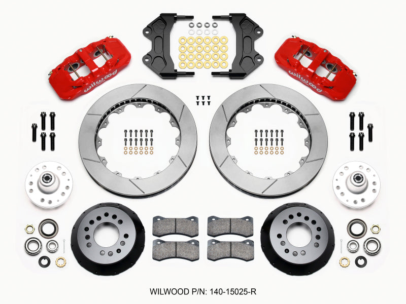 Wilwood Aero6 Front Hub Kit 15.00-Red WWE ProSpindle - My Store