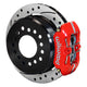 Wilwood Dynapro 12 Bolt Low-Pro Rear Kit w/ E-Brake 11in Drilled & slotted / 2.75-2.81in off - Red - My Store