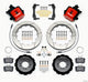Wilwood Combination Parking Brake Rear Kit 12.88in Red 2013-Up Ford Focus ST w/ Lines - Mammoth Racing -