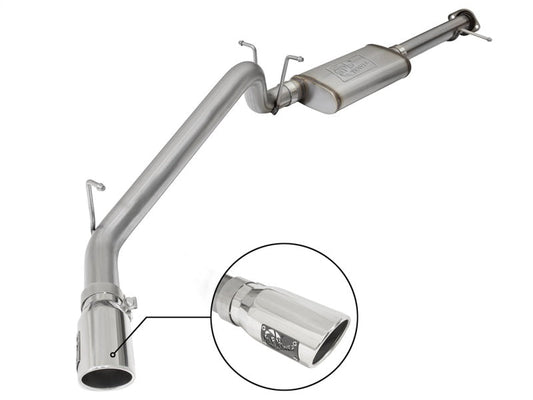 aFe Mach Force-XP Exhaust 3in CB SS 15-17 GM Colorado/Canyon 2.5L/3.6L Side Exit w/ Polished Tip - Mammoth Racing -
