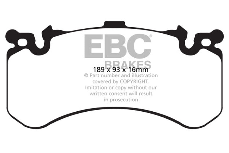 EBC 11+ Audi A8 Quattro 6.3 (Cast Iron Rotors) Yellowstuff Front Brake Pads - My Store