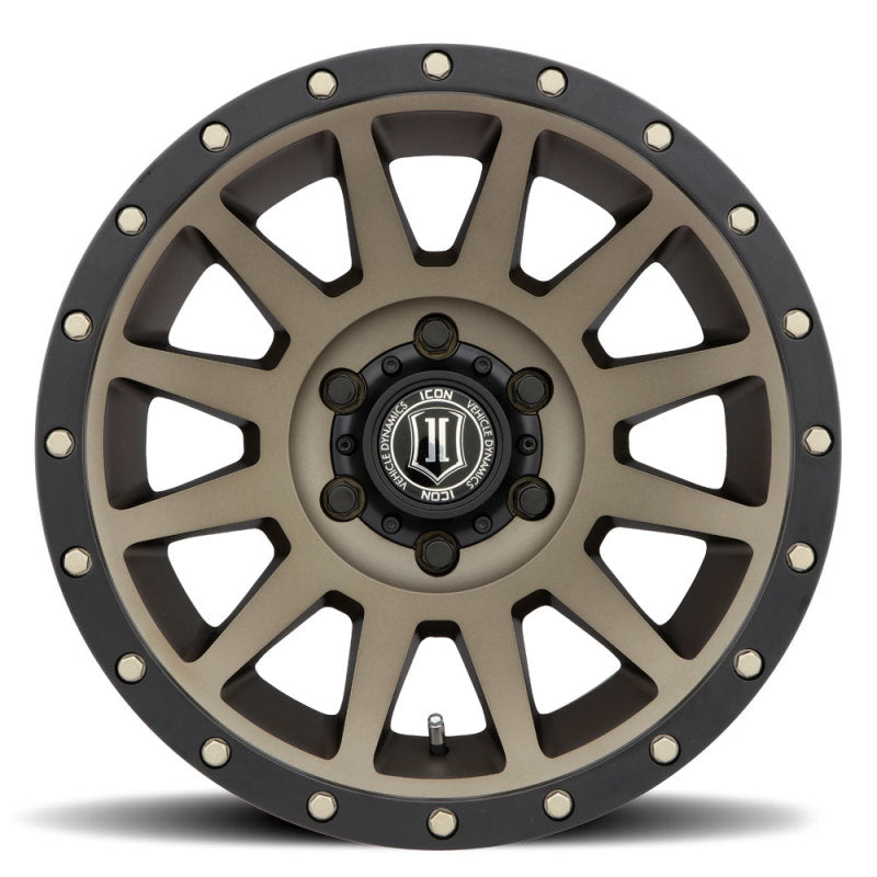 Icon Compression 17x8.5 6x5.5 0mm Offset 4.75in BS 106.1mm Bore Bronze Wheel - Mammoth Racing -