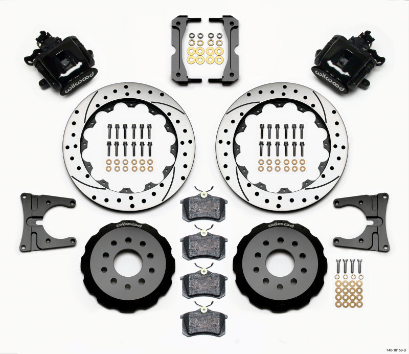 Wilwood Combination Parking Brake Rear Kit 12.88in Drilled 2005-2014 Mustang - Mammoth Racing -
