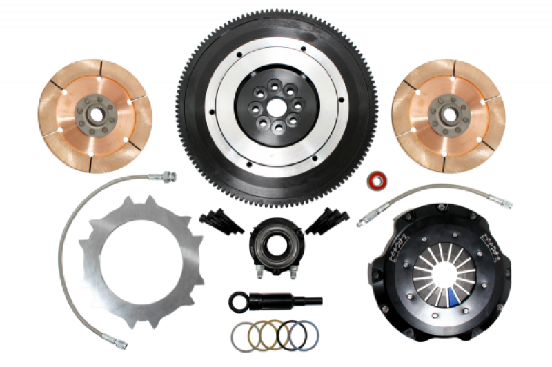 Clutch Masters 04-11 WRX STi 2.5L T 6sp 8.5in Race Twin Disc Clutch Kit w/Steel Flywheel Push Type - Mammoth Racing -