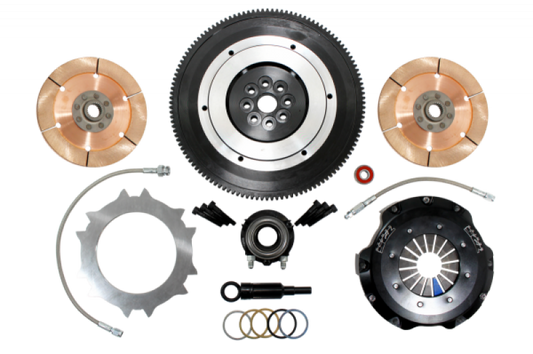 Clutch Masters 04-11 WRX STi 2.5L T 6sp 8.5in Race Twin Disc Clutch Kit w/Steel Flywheel Push Type