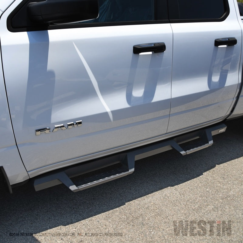 Westin 2019 Ram 1500 Quad Cab Drop Nerf Step Bars - Textured Black - Mammoth Racing -