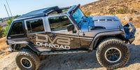 DV8 Offroad 07-18 Jeep Wrangler JK 2 Piece Fast Back Hard Top 4 Door - Black (DS Only) - Mammoth Racing -