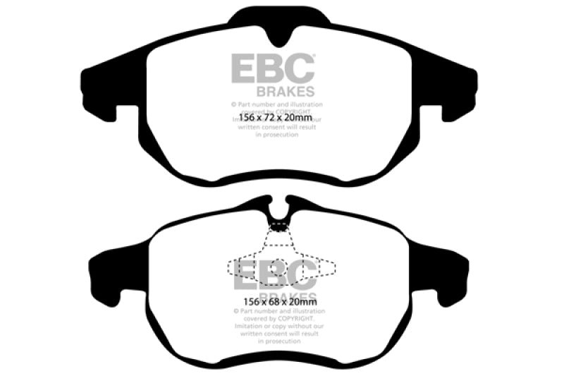 EBC 03 Saab 9-3 2.0 Turbo (Arc) Redstuff Front Brake Pads - My Store