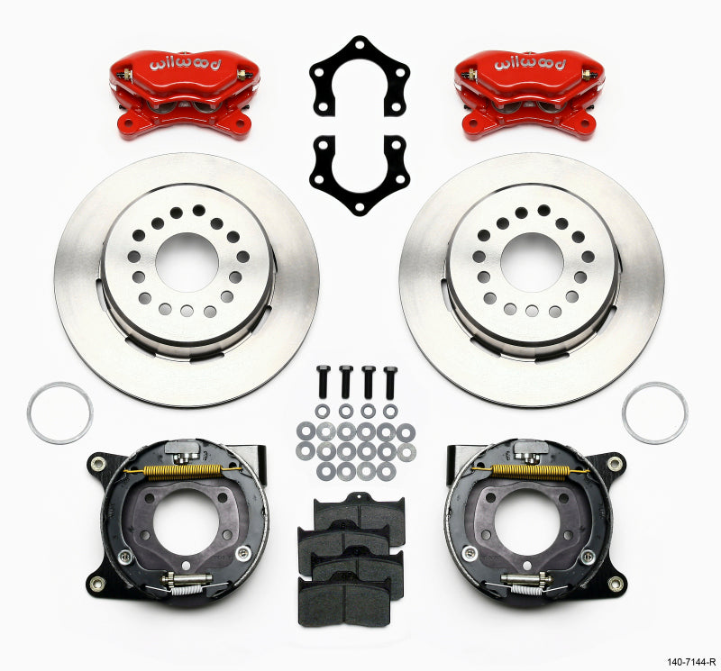 Wilwood Forged Dynalite P/S Park Brake Kit Red Mopar/Dana 2.36in Off w/Snap Ring Brng - My Store