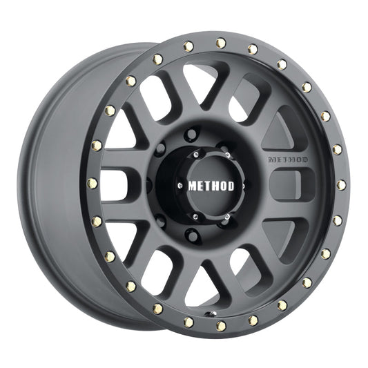 Method Mr309 Grid 17x8.5 0mm Offset 8x6.5 130.81mm CB Titanium/Black Street Loc Wheel - Mammoth Racing -
