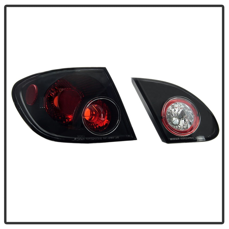 Spyder Toyota Corolla 03-08 Euro Style Tail Lights Black ALT-YD-TC03-BK - Mammoth Racing -