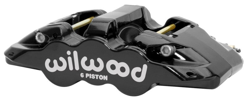 Wilwood Caliper - Aero6-DS Forged Six-Piston Caliper - 6.52in Piston 1.25in Rotor - Black - Mammoth Racing -