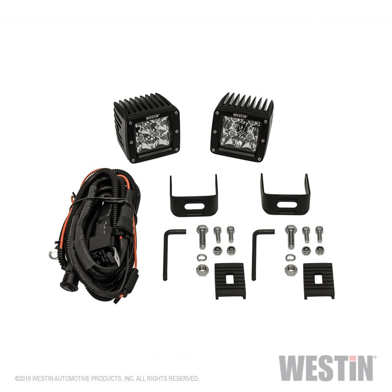 Westin Compact LED 5W 3.2 inch x 3 inch (Set of 2) - Black - Mammoth Racing -
