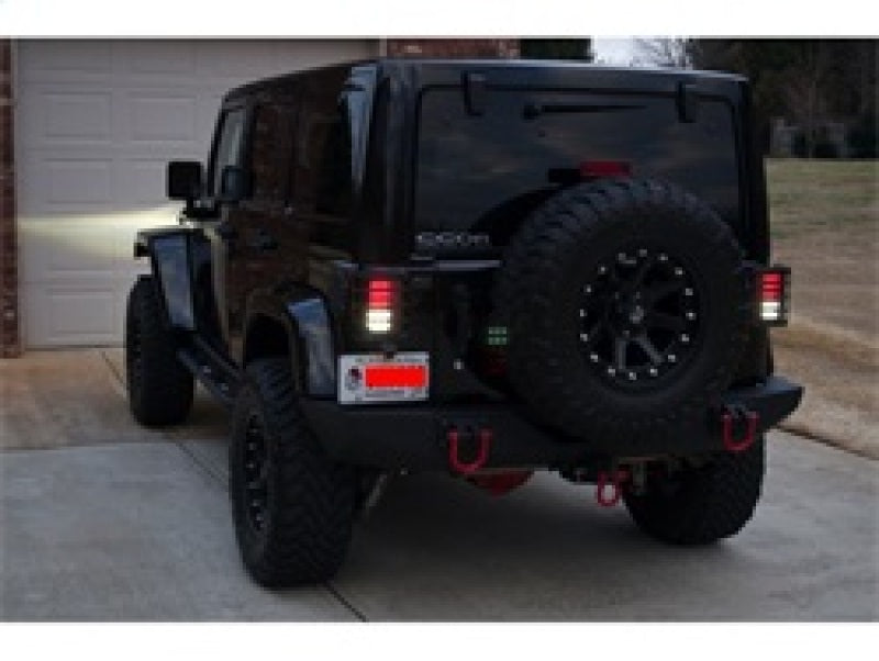 Spyder Jeep Wrangler 07-15 LED Tail Lights Black ALT-YD-JWA07-LED-BK - Mammoth Racing -