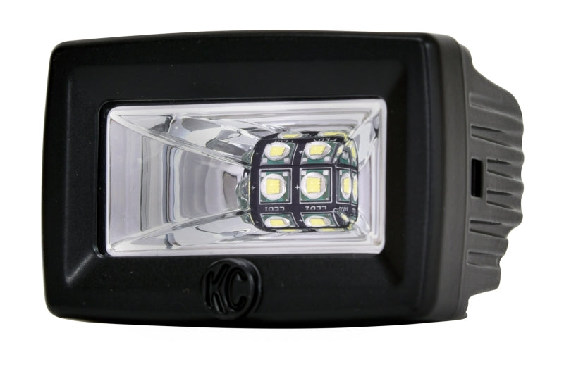 KC HiLiTES C-Series C2 LED 2in. Backup Area Flood Light 20w (Pair Pack System) - Black - Mammoth Racing -