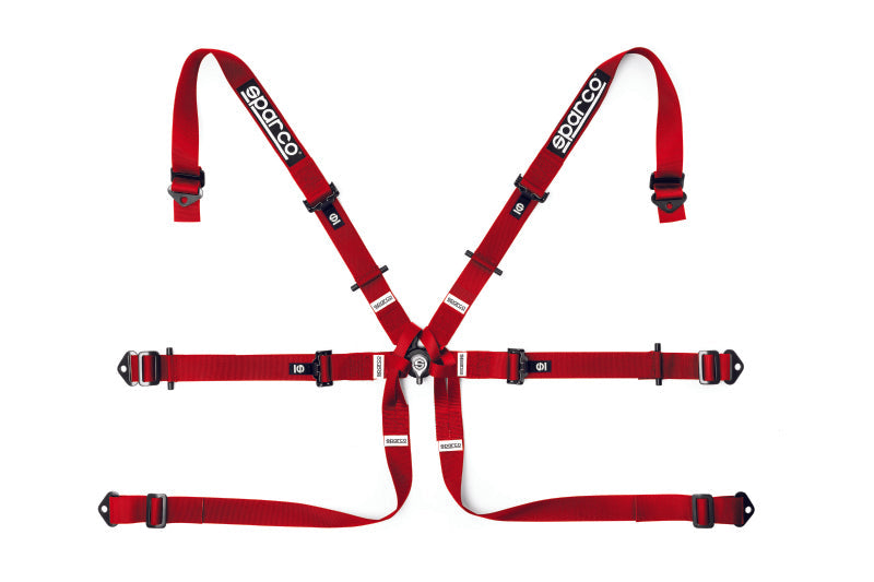 Sparco BELT 6 PNT 2in FORMULA RED - My Store