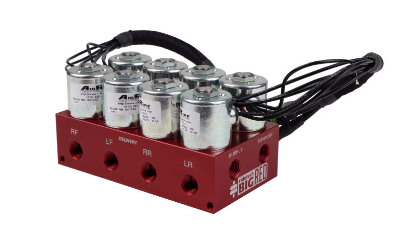 Ridetech RidePro E5 Air Ride Control System 5 Gal Dual Compressor High Flow Big Red 3/8in Valves - Mammoth Racing -