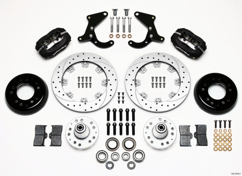 Wilwood Forged Dynalite Front Kit 12.19in Drill-Zinc 55-57 Chevy - My Store