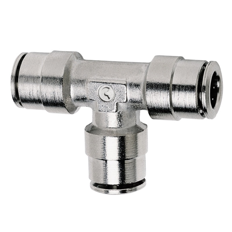 Firestone Union Tee 3/8in. Nickel Push-Lock Air Fitting - 25 Pack (WR17603105) - Mammoth Racing -