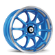 Konig Lightning 15x7 4x100 Et38 Blue/Machine Lip - Mammoth Racing -