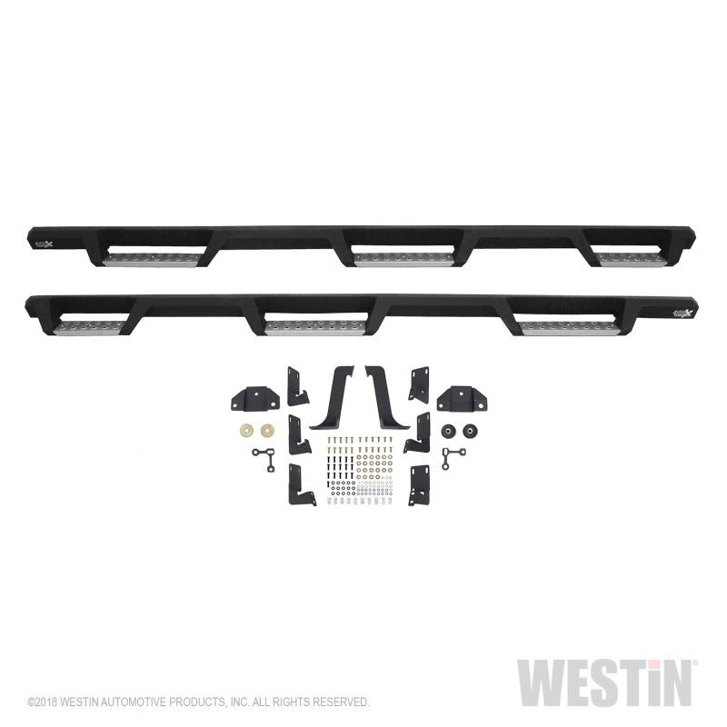 Westin/HDX 99-16 Ford F-250/350 Crew Cab (6.75ft Bed) Stainless Drop Nerf Step Bars - Textured Black - Mammoth Racing -