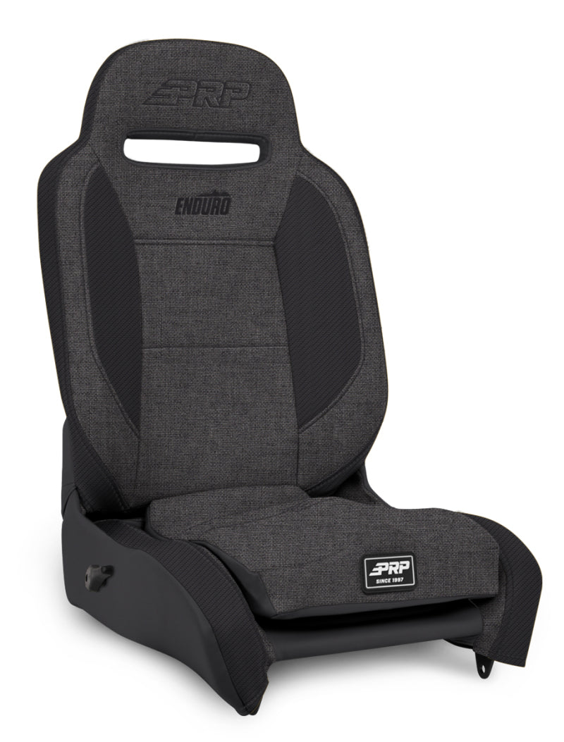 PRP Enduro Elite Reclining Suspension Seat (Driver Side) - Grey/Black - Mammoth Racing -