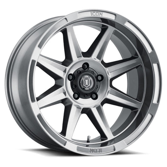 Icon Bandit 20x10 5x5 -24mm 4.5in BS 71.50mm Bore Gun Metal Wheel - Mammoth Racing -